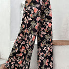 Floral Pull-On Wide Leg Pants