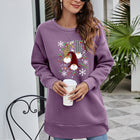 Graphic Round Neck Dropped Shoulder Sweatshirt