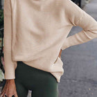 Ribbed Mock Neck Long Sleeve Sweater