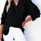 Buttoned Long Sleeve Blouse