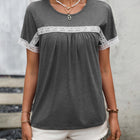 Contrast Round Neck Short Sleeve Tee